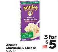 Weis Markets Annie's Macaroni & Cheese offer