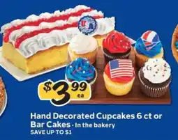 Winn Dixie Hand Decorated Cupcakes 6 ct or Bar Cakes offer