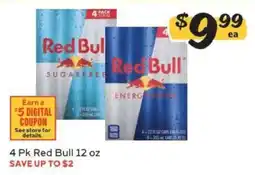 Winn Dixie 4 Pk Red Bull 12 oz offer