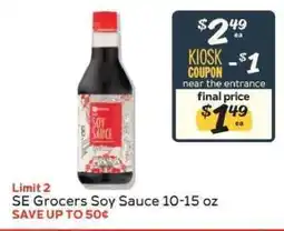 Winn Dixie SE Grocers Soy Sauce offer