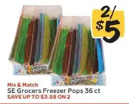 Winn Dixie SE Grocers Freezer Pops offer