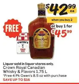 Winn Dixie Crown Royal Canadian Whisky & Flavors offer