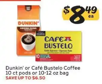 Winn Dixie Dunkin' or Café Bustelo Coffee offer