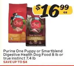 Winn Dixie Purina One Puppy or Smartblend Digestive Health Dog Food offer