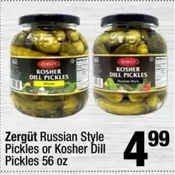 Super King Markets Zergüt Russian Style Pickles or Kosher Dill Pickles 56 oz offer