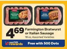 Save a Lot Farmington Bratwurst or Italian Sausage offer