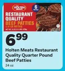 Save a Lot Holten Meats Restaurant Quality Quarter Pound Beef Patties offer