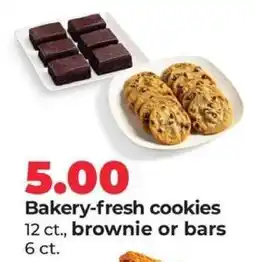 Hy-Vee Bakery-fresh cookies or brownies offer