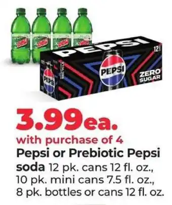 Hy-Vee Pepsi or Prebiotic Pepsi soda offer