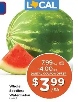 Kroger Whole Seedless Watermelon offer
