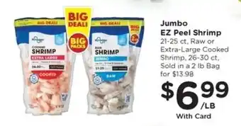 Kroger Jumbo EZ Peel Shrimp offer