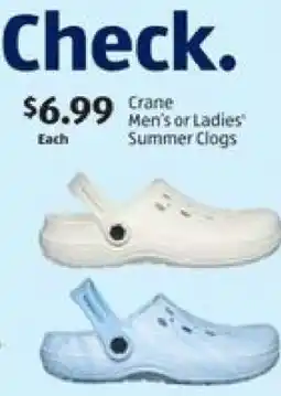 Aldi Crane Men's or Ladies' Summer Clogs offer