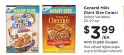 Kroger General Mills Giant Size Cereal offer