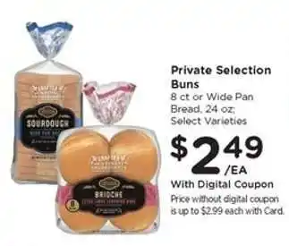 Kroger Private Selection Buns offer