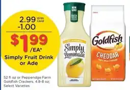 Kroger Simply Fruit Drink or Ade offer