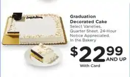 Kroger Graduation Decorated Cake offer