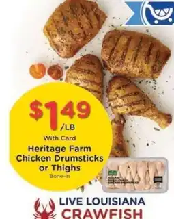 Kroger Heritage Farm Chicken Drumsticks or Thighs offer