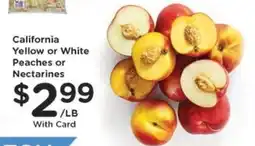 Kroger California Yellow or White Peaches or Nectarines offer