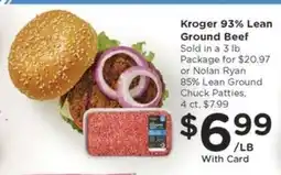 Kroger Kroger 93% Lean Ground Beef offer