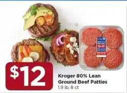 Food 4 Less Kroger 80% Lean Ground Beef Patties offer