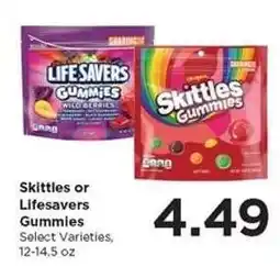 Food 4 Less Skittles or Lifesavers Gummies offer