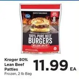 Food 4 Less Kroger 80% Lean Beef Patties offer