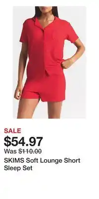 Nordstrom SKIMS Soft Lounge Short Sleep Set offer