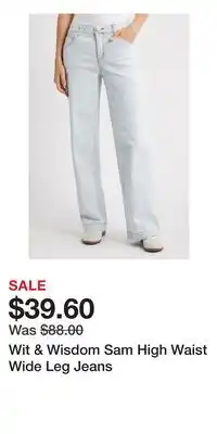 Nordstrom Wit & Wisdom Sam High Waist Wide Leg Jeans offer