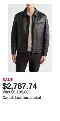 Nordstrom Canali Leather Jacket offer