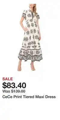 Nordstrom CeCe Print Tiered Maxi Dress offer