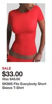 Nordstrom SKIMS Fits Everybody Short Sleeve T-Shirt offer