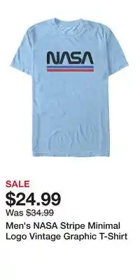 Nordstrom Men's NASA Stripe Minimal Logo Vintage Graphic T-Shirt offer