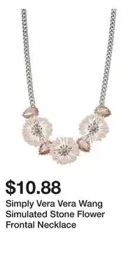 Kohl's Simply Vera Vera Wang Simulated Stone Flower Frontal Necklace offer