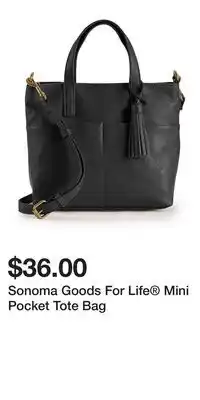 Kohl's Sonoma Goods For Life Mini Pocket Tote Bag offer