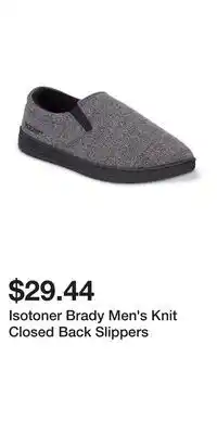 Kohl's Isotoner Brady Men's Knit Closed Back Slippers offer
