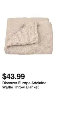 Kohl's Discover Europe Adelaide Waffle Throw Blanket offer