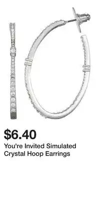 Kohl's You're Invited Simulated Crystal Hoop Earrings offer