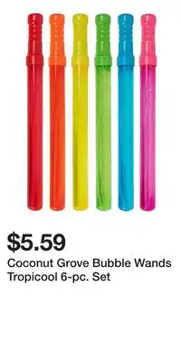 Kohl's Coconut Grove Bubble Wands Tropicool 6-pc. Set offer
