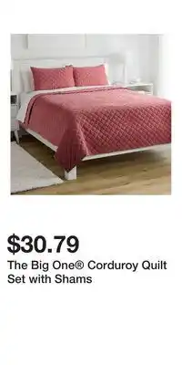 Kohl's The Big One Corduroy Quilt Set with Shams offer