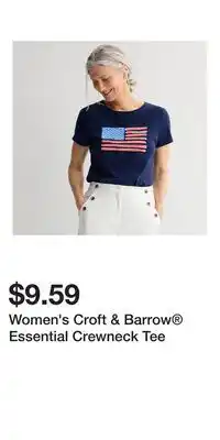 Kohl's Women's Croft & Barrow Essential Crewneck Tee offer