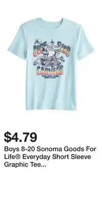 Kohl's Boys 8-20 Sonoma Goods For Life Everyday Short Sleeve Graphic Tee in Regular & Husky offer