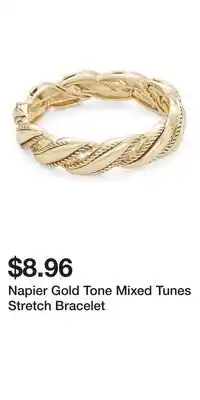 Kohl's Napier Gold Tone Mixed Tunes Stretch Bracelet offer