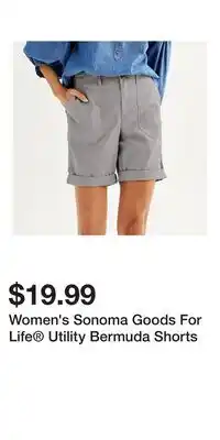 Kohl's Women's Sonoma Goods For Life Utility Bermuda Shorts offer