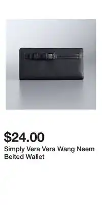 Kohl's Simply Vera Vera Wang Neem Belted Wallet offer