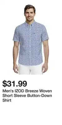 Kohl's Men's IZOD Breeze Woven Short Sleeve Button-Down Shirt offer
