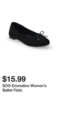 Kohl's SO Emmaline Women's Ballet Flats offer