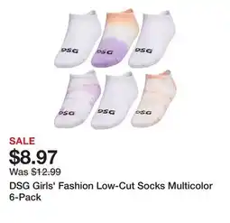 Dick's Sporting Goods DSG Girls' Fashion Low-Cut Socks Multicolor 6-Pack offer