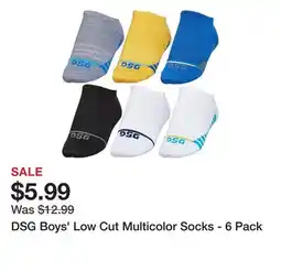 Dick's Sporting Goods DSG Boys' Low Cut Multicolor Socks offer