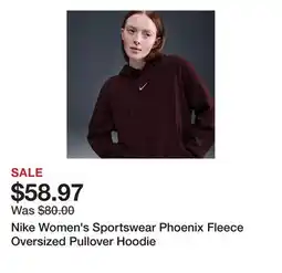 Dick's Sporting Goods Nike Women's Sportswear Phoenix Fleece Oversized Pullover Hoodie offer
