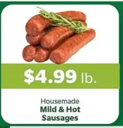 Living Fresh Market Housemade Mild & Hot Sausages offer